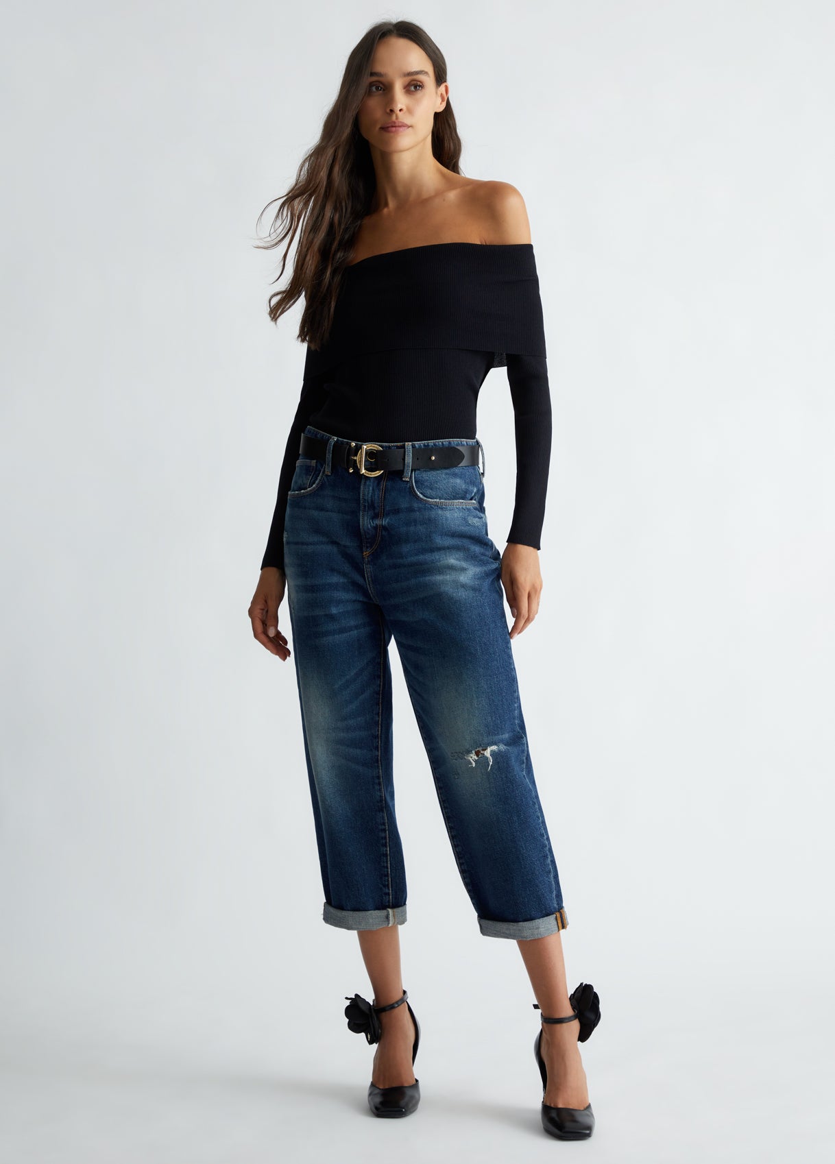 Liu Jo Cropped Boyfriend Jeans