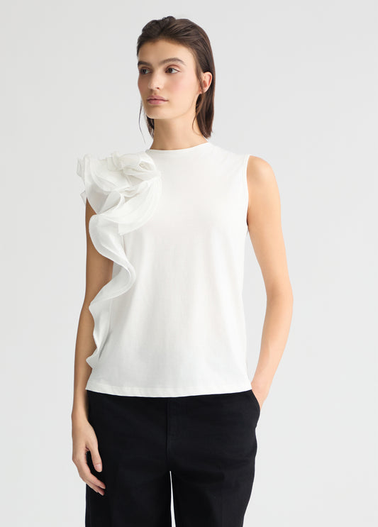Liu Jo Camisola Branca com Detalhes
