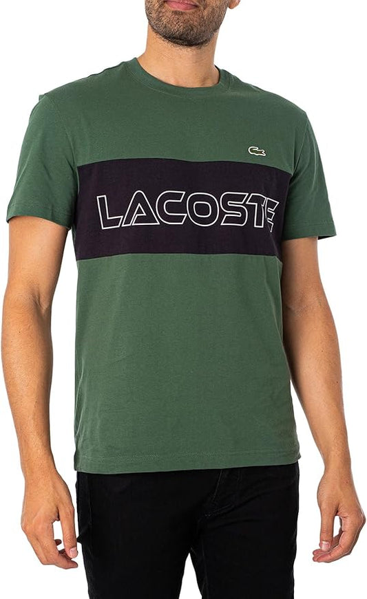 Lacoste T-shirt Color Block com Estampado Regular Fit