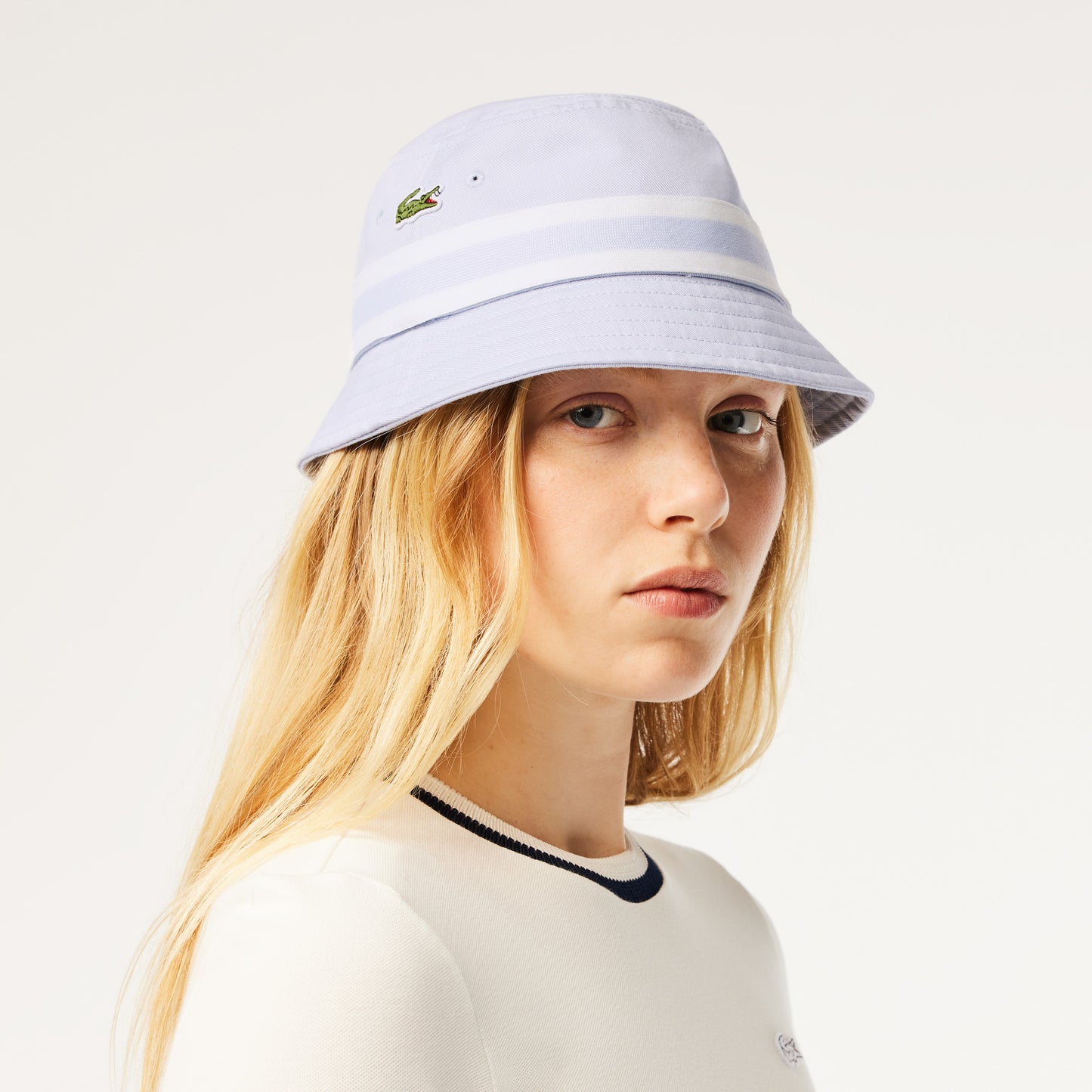 Lacoste Chapéu Bucket Com Riscas