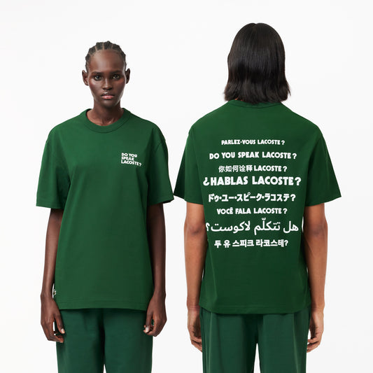 Lacoste T-shirt Com Slogan Nas Costas