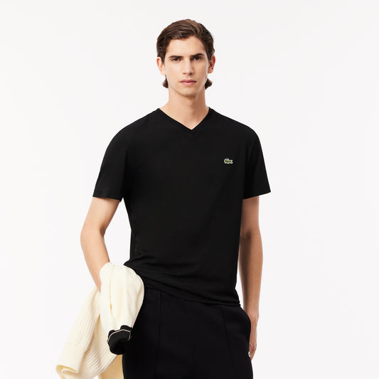 Lacoste Camisola de Algodão com Gola V
