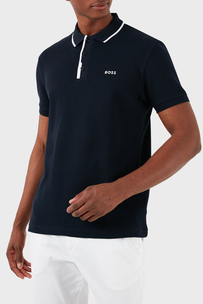 Boss Polo Com Detalhe Na Gola