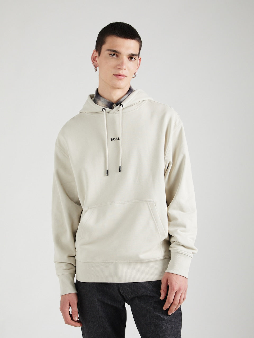 Boss Sweatshirt com Logotipo no Centro