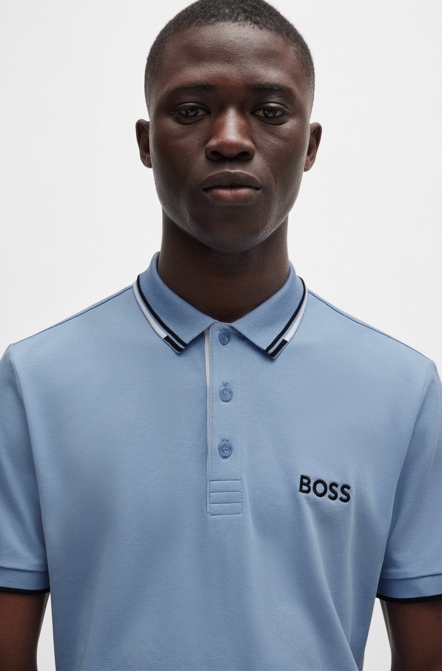 Boss Polo Com Contraste Na Gola